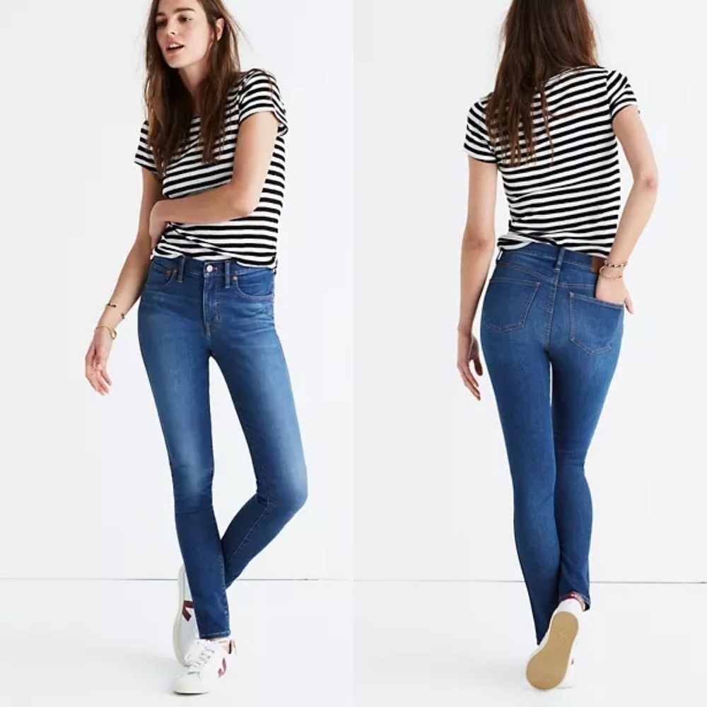 Madewell 9” High-Rise Skinny Jeans Patty Wash Blue Stretch Denim Size 29 G7189